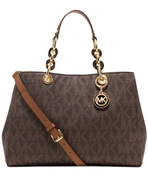 michael kors cynthia signature satchel|Cynthia Medium Signature Logo Satchel .